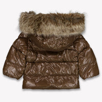 Moncler K2 Baby Unisex Winterjas In Donker Bruin