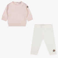 Moncler Baby Girls Jogging suit In Light Pink