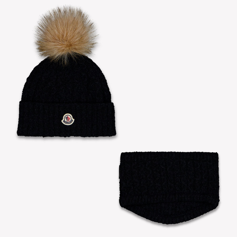 Moncler Kids Girls Hat In Black