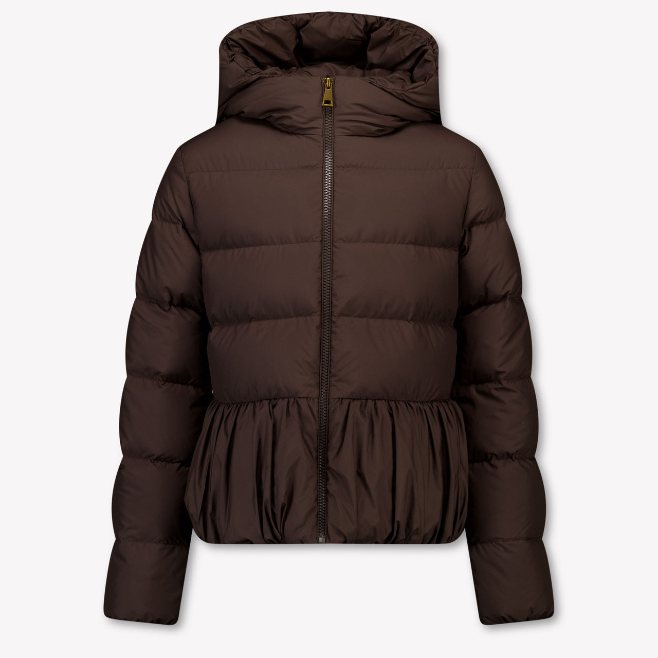 Moncler Elizaveta Girls Winter Jacket in Dark Brown