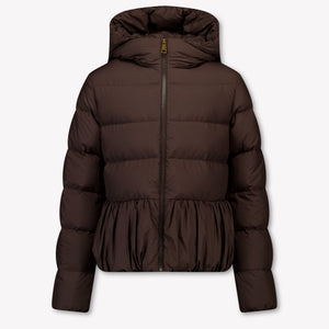 Moncler Elizaveta Girls Winter Jacket in Dark Brown