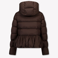 Moncler Elizaveta Girls Winter Jacket in Dark Brown