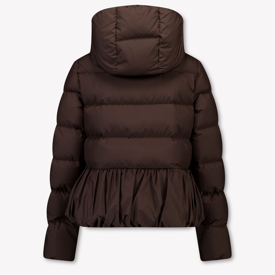 Moncler Elizaveta Girls Winter Jacket in Dark Brown