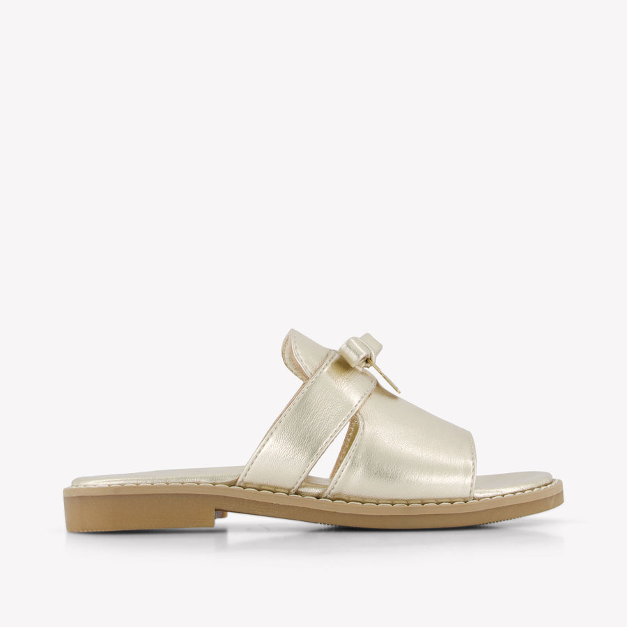 Tommy Hilfiger Girls Slides in Gold