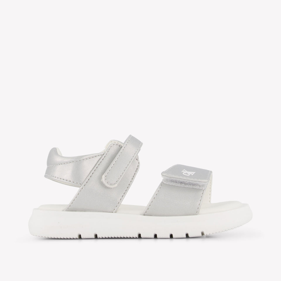 Calvin Klein Girls Sandals In Silver