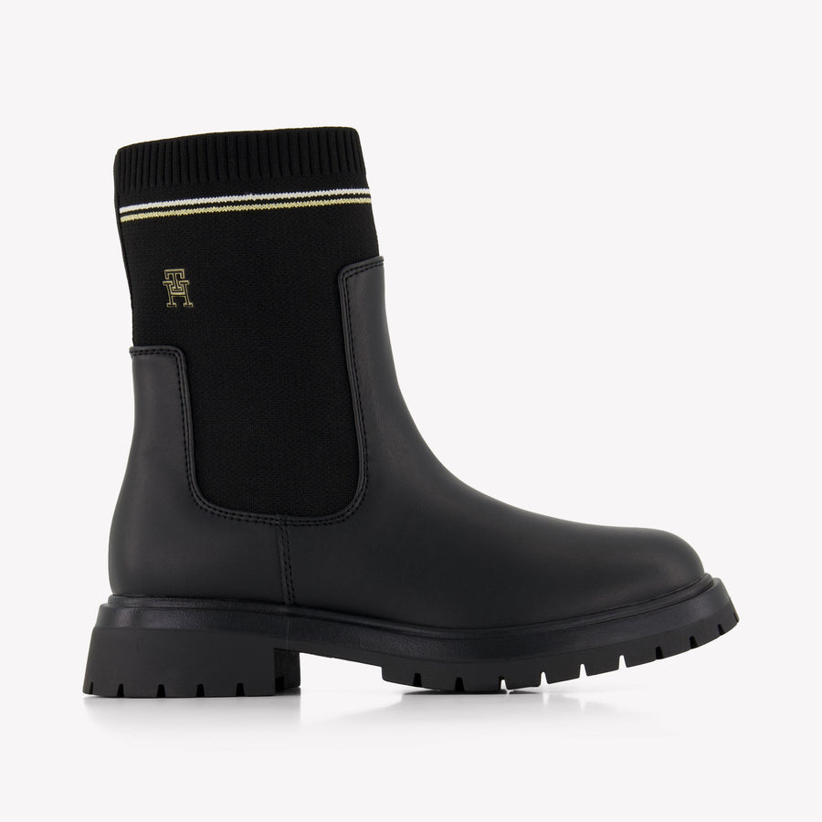 Tommy Hilfiger Kids Girls Boots In Black