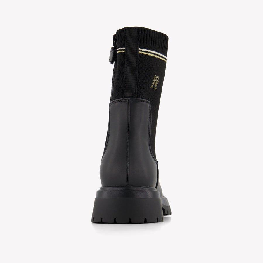 Tommy Hilfiger Kids Girls Boots In Black