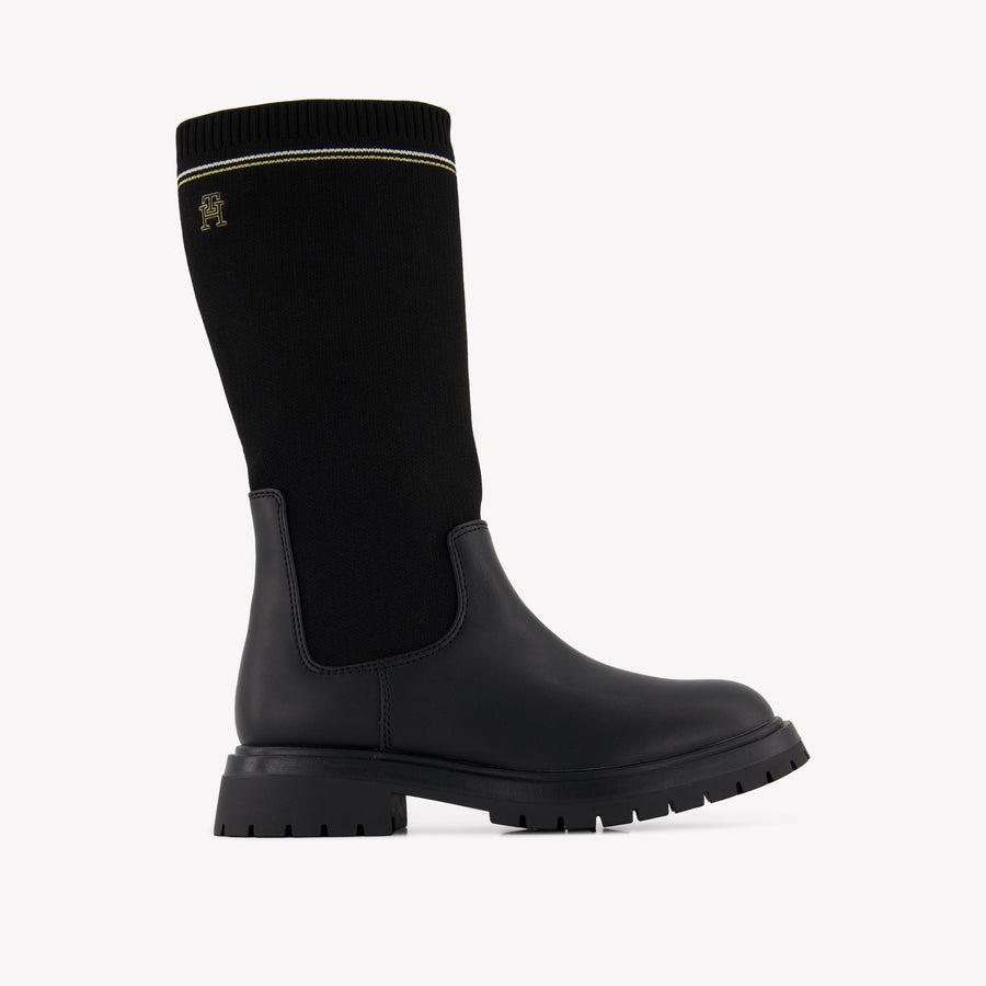 Tommy Hilfiger Kids Girls Boots In Black