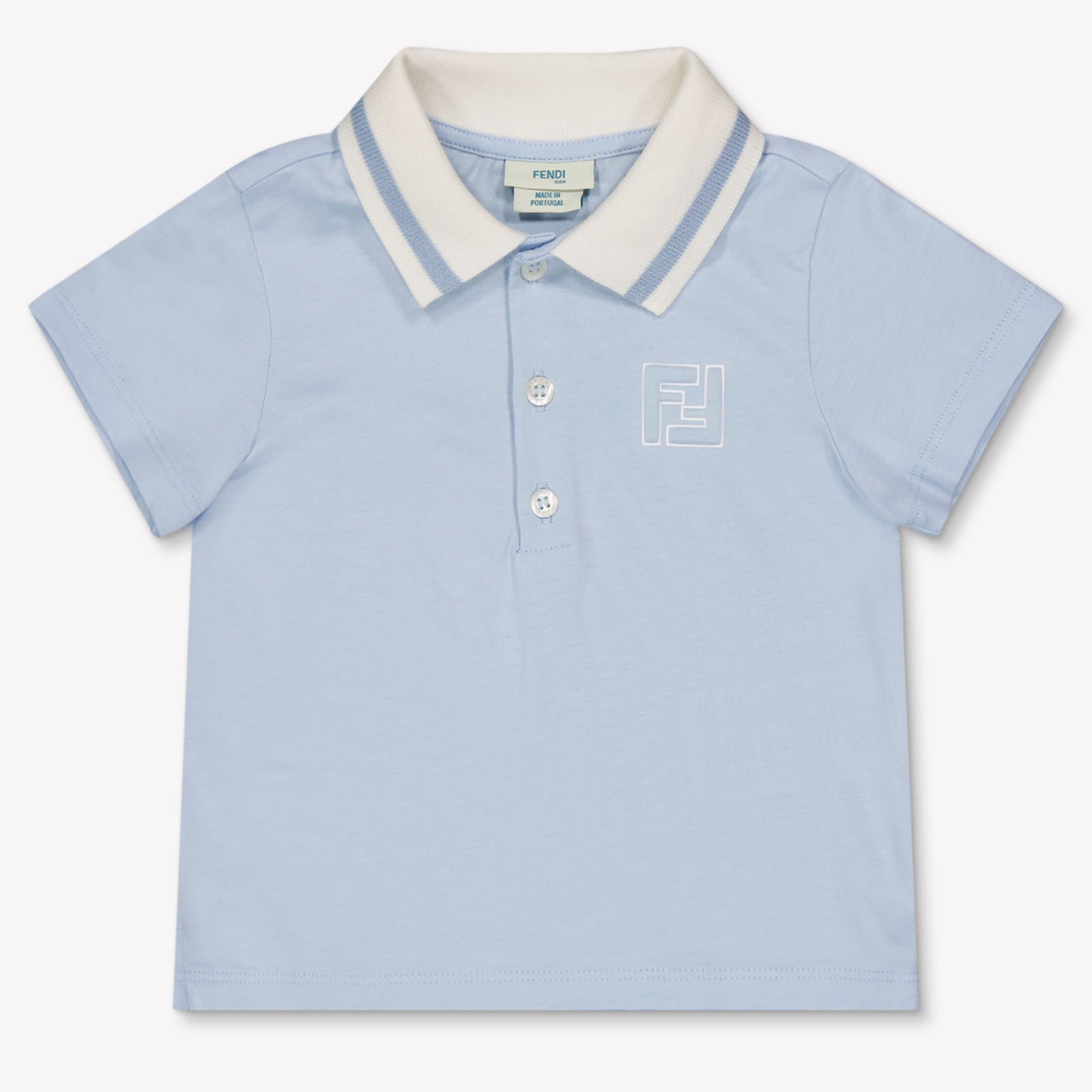 Fendi Baby Jongens Polo In Licht Blauw
