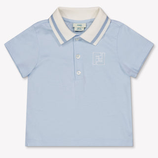 Fendi Baby Boys Polo In Light Blue
