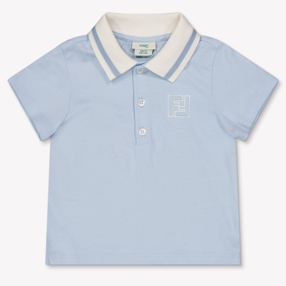 Fendi Baby Boys Polo In Light Blue