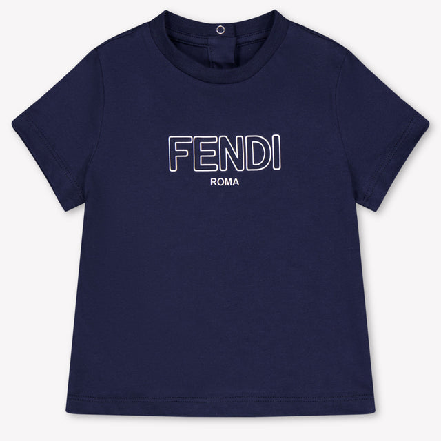 Fendi Baby Boys T-Shirt In Navy