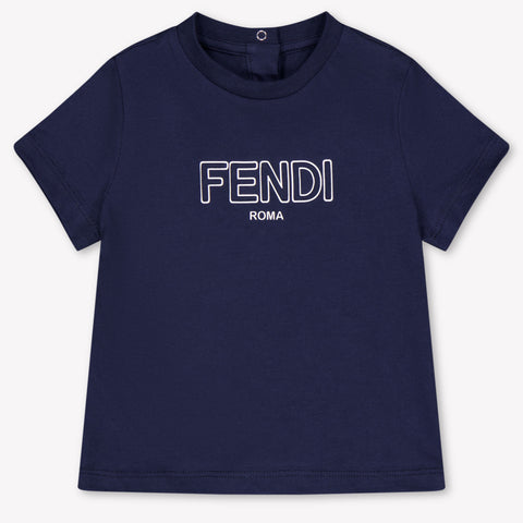 Fendi Baby Boys T-Shirt In Navy