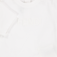 Fendi Baby Jongens T-Shirt In Wit