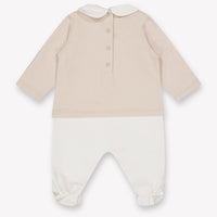 Fendi Baby Unisex Playsuit In Light Beige
