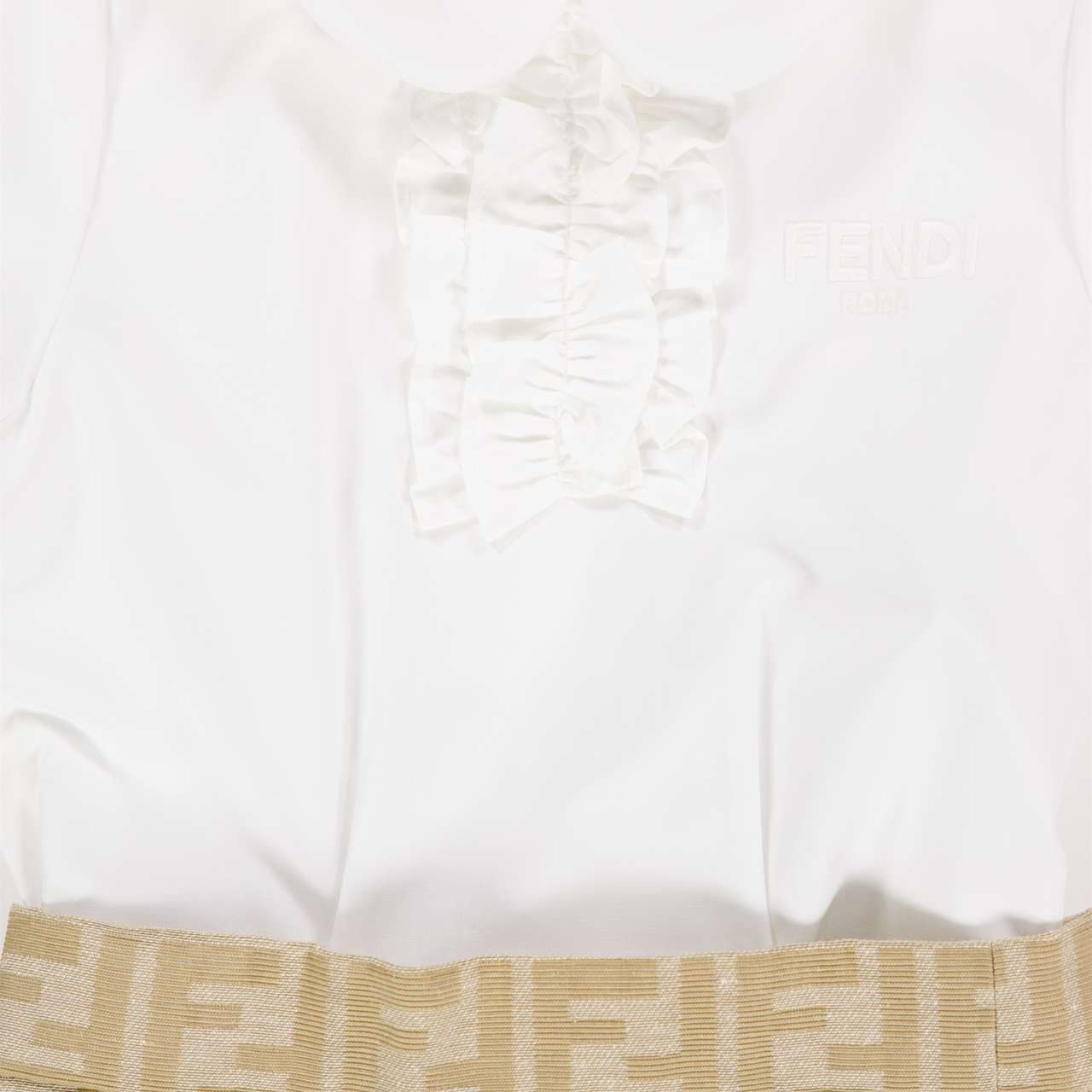 Fendi Baby Girls Dress In Beige