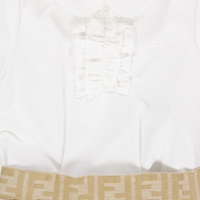 Fendi Baby Girls Dress In Beige