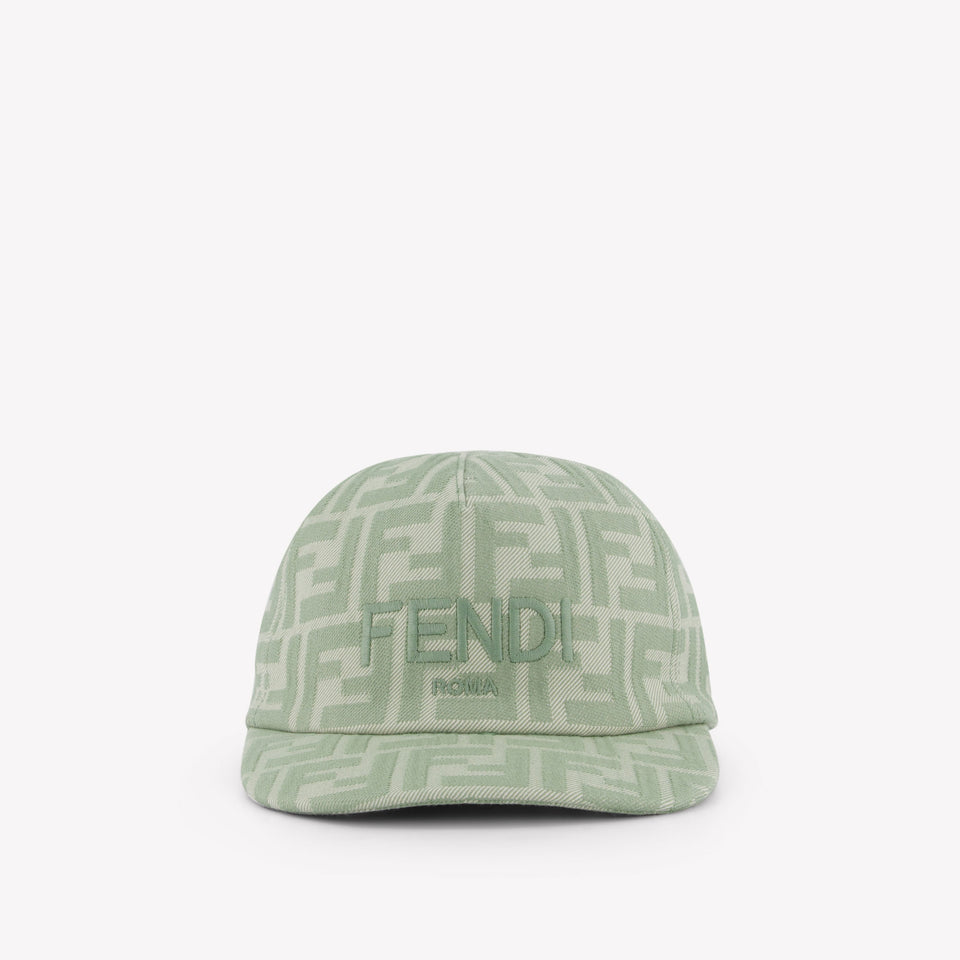 Fendi Kids Girls Cap In Light Green
