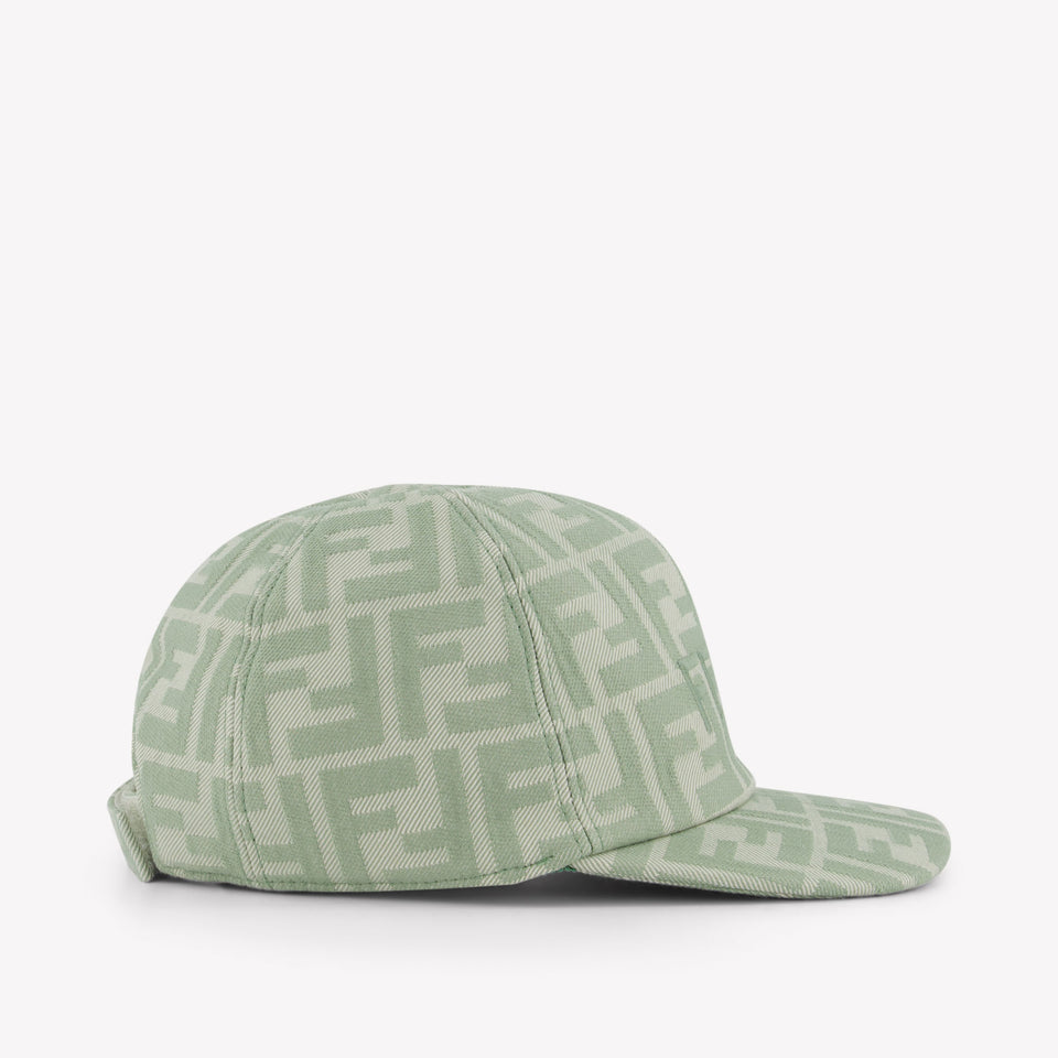 Fendi Kids Girls Cap In Light Green