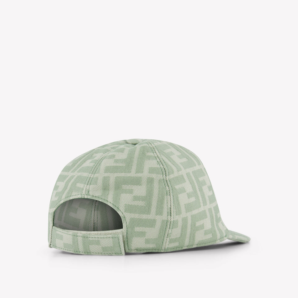 Fendi Kids Girls Cap In Light Green