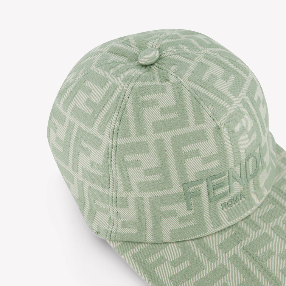 Fendi Kids Girls Cap In Light Green