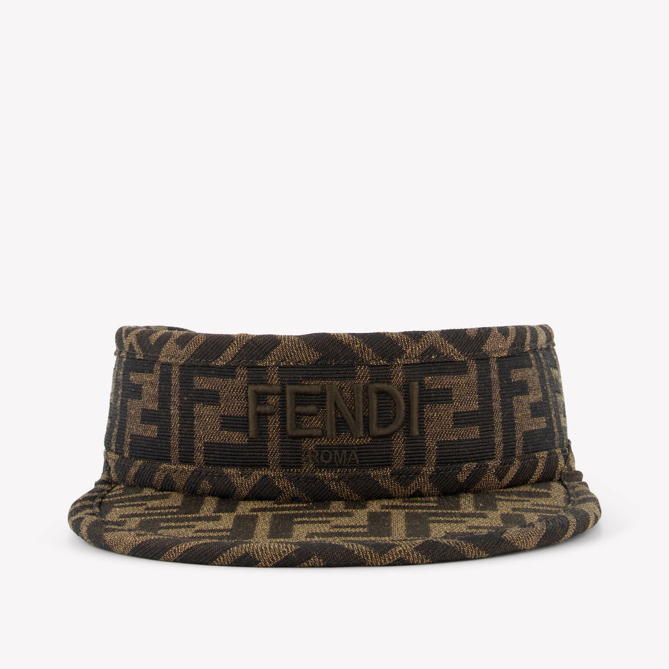Fendi Kids Unisex Cap In Brown
