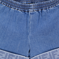 Fendi Baby Unisex Shorts In Jeans
