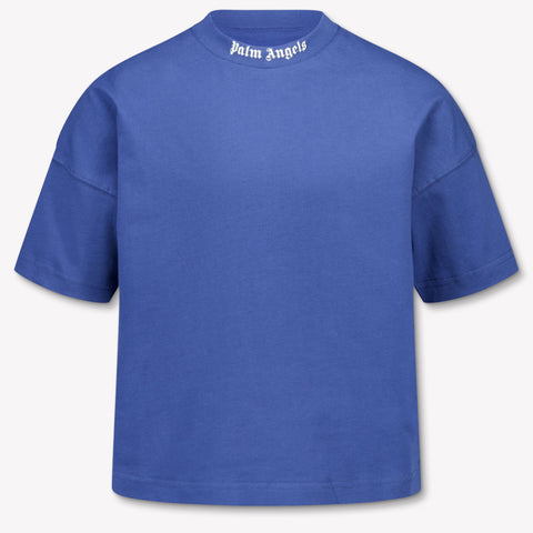 Palm Angels Kinder Jongens T-Shirt In Blauw