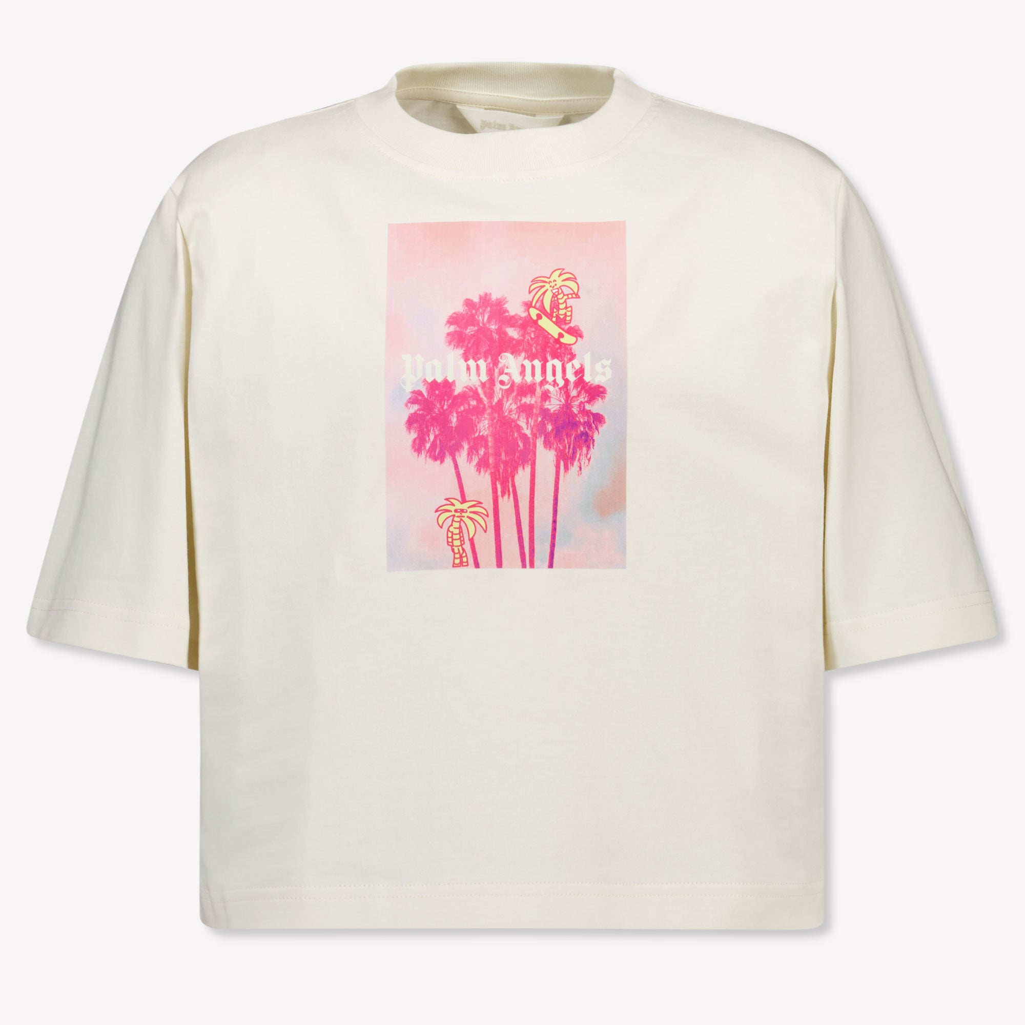 Palm Angels Kinder Meisjes T-Shirt In Off White