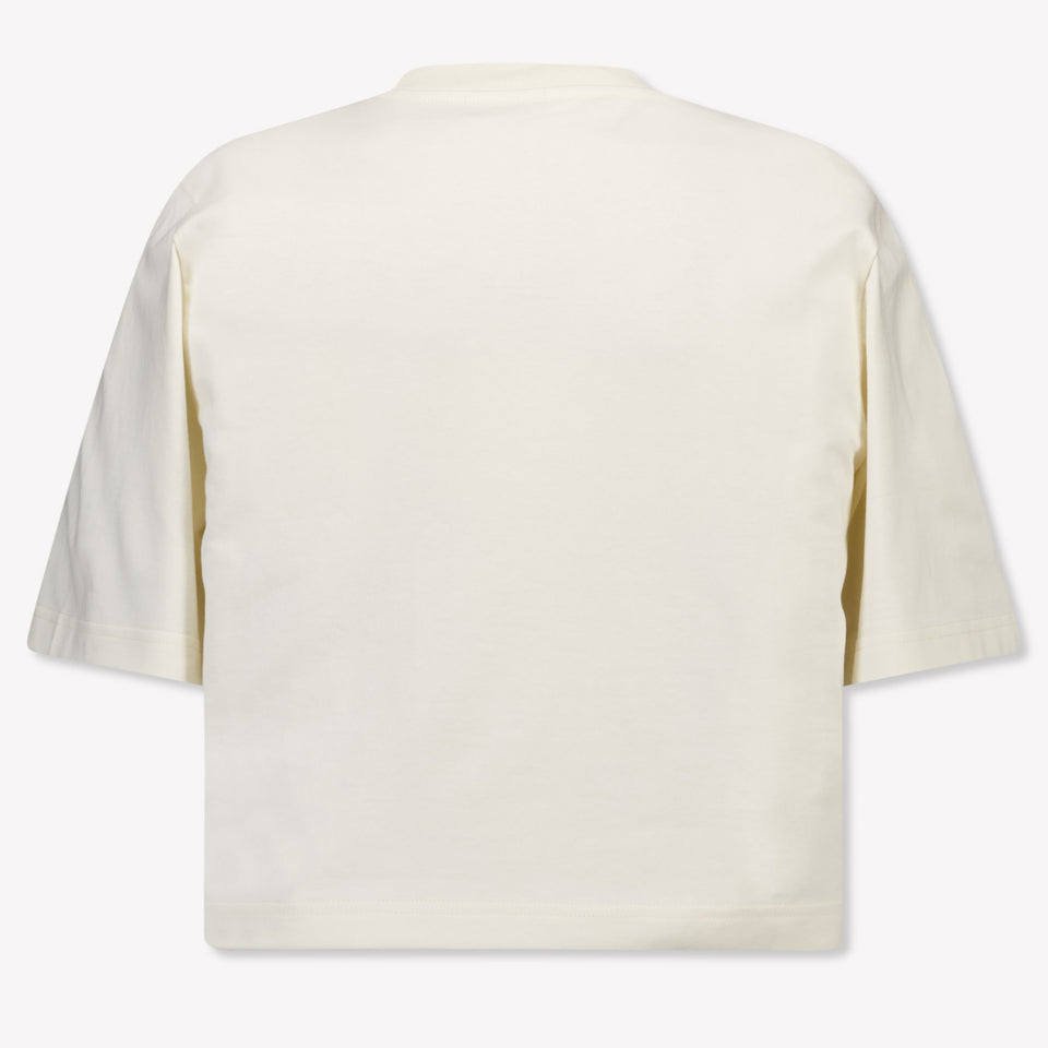 Palm Angels Kinder Meisjes T-Shirt In Off White
