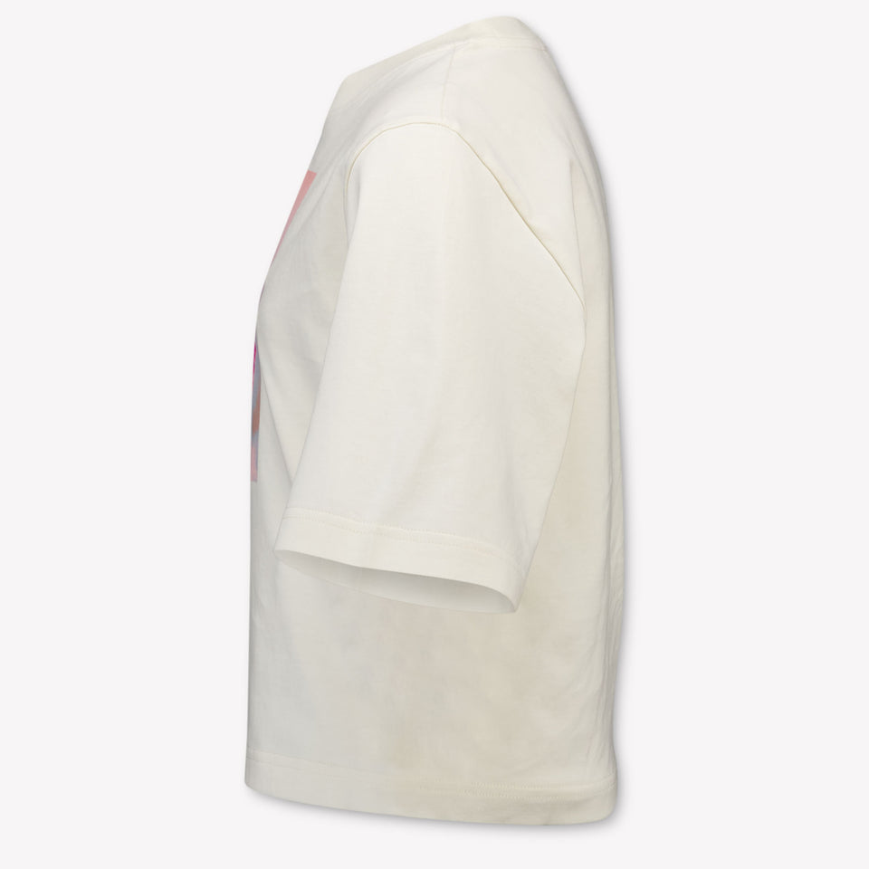 Palm Angels Kinder Meisjes T-Shirt In Off White