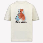Palm Angels Kids Boys T-Shirt In OffWhite