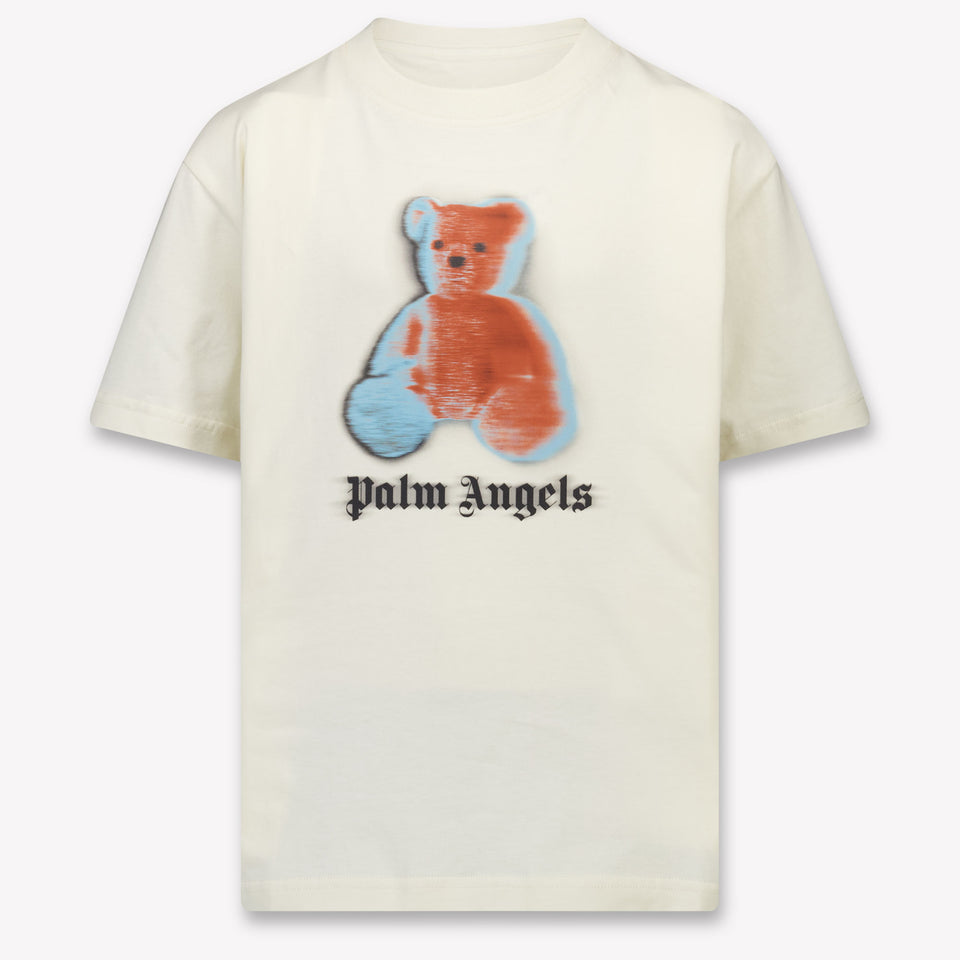 Palm Angels Kids Boys T-Shirt In OffWhite