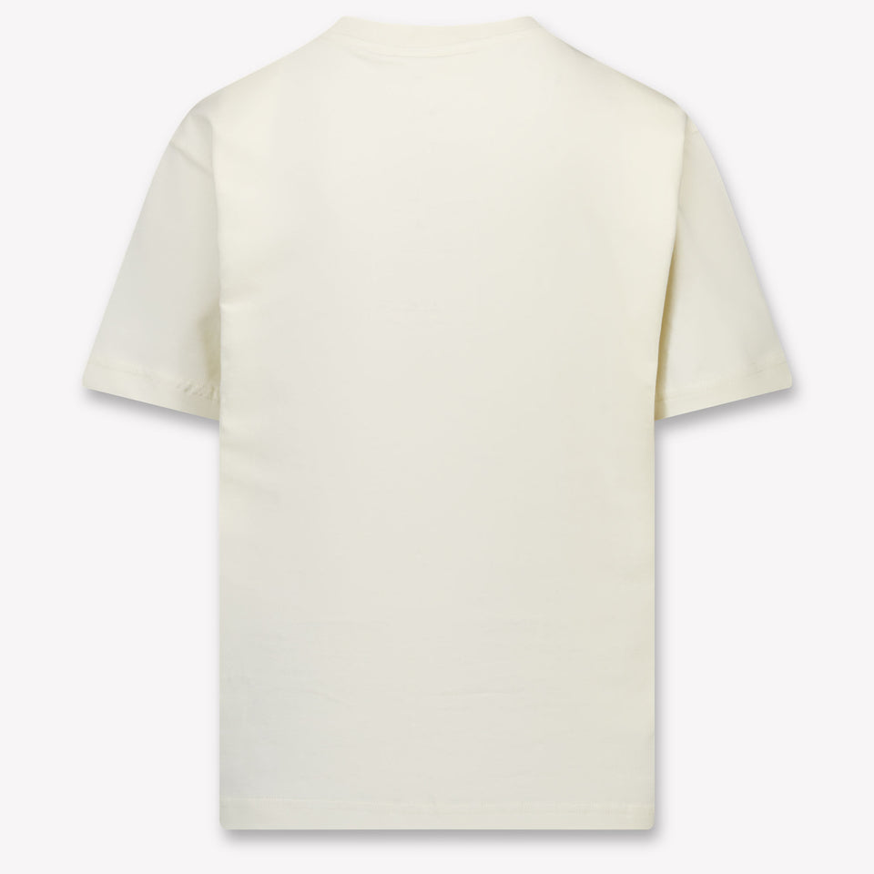 Palm Angels Kids Boys T-Shirt In OffWhite