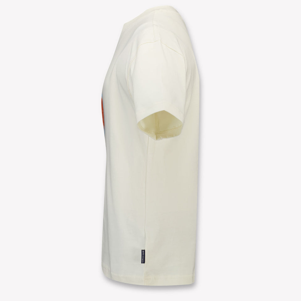 Palm Angels Kids Boys T-Shirt In OffWhite