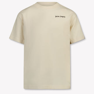 Palm Angels Kids Boys T-Shirt In Beige