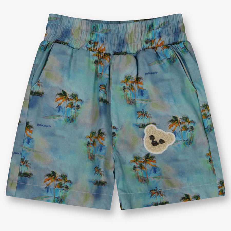 Palm Angels Baby Boys Shorts In Light Blue