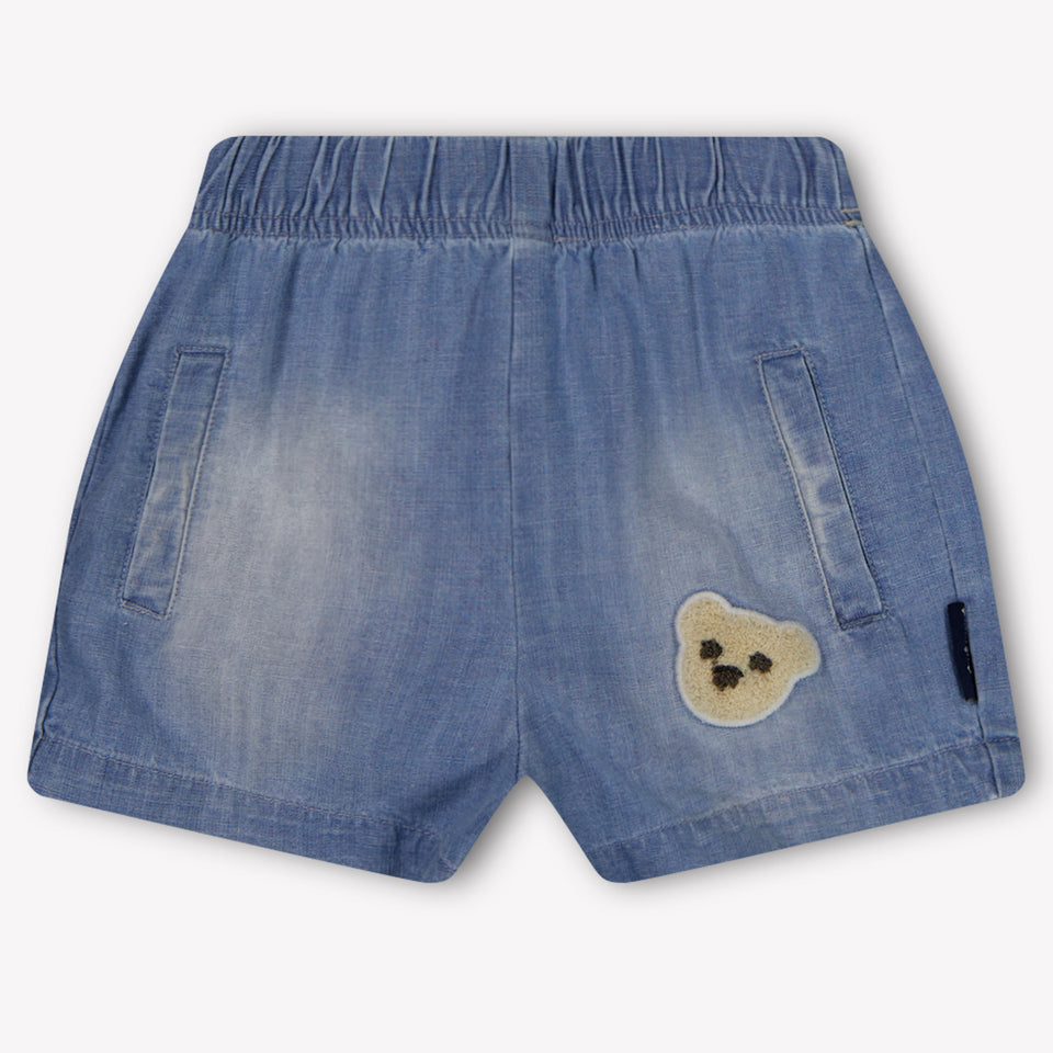 Palm Angels Baby Jongens Shorts In Licht Blauw