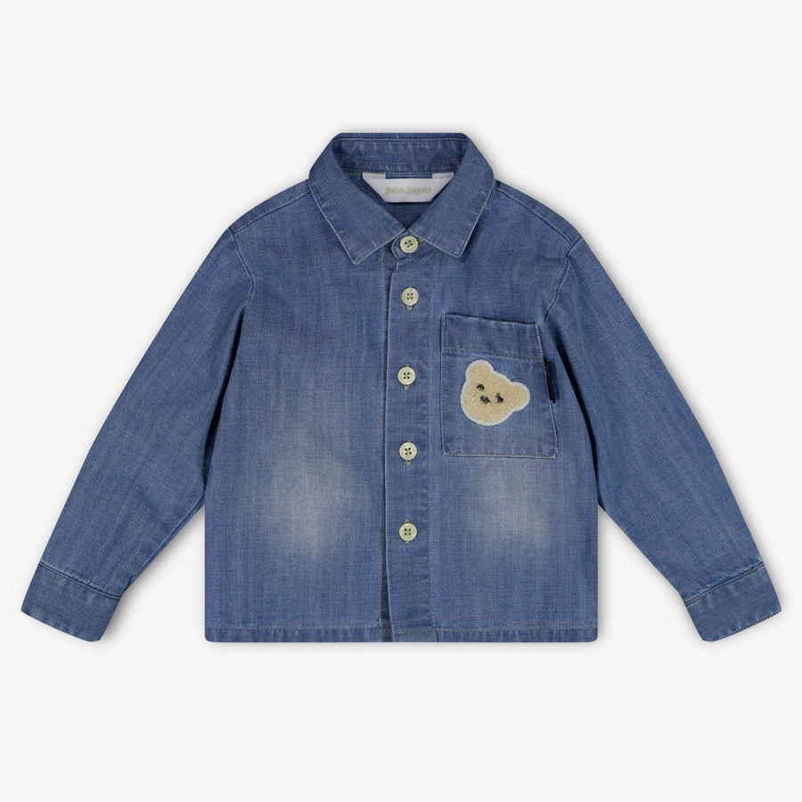 Palm Angels Baby Boys Blouse In Light Blue