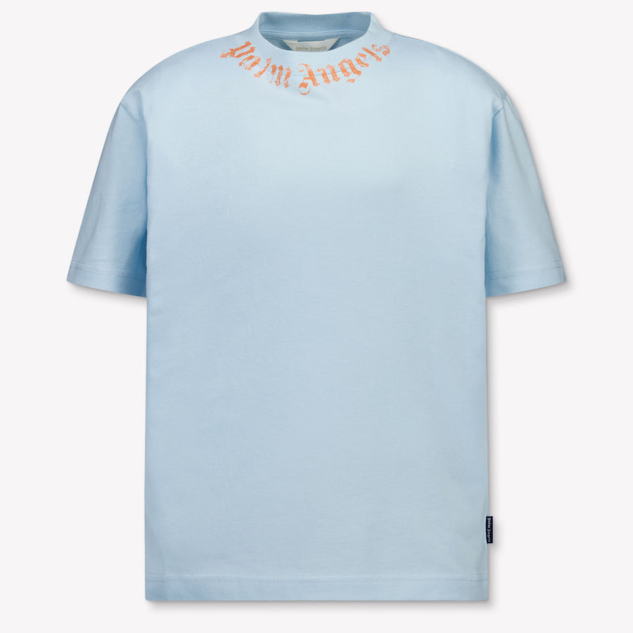 Palm Angels Kinder Jongens T-Shirt In Licht Blauw