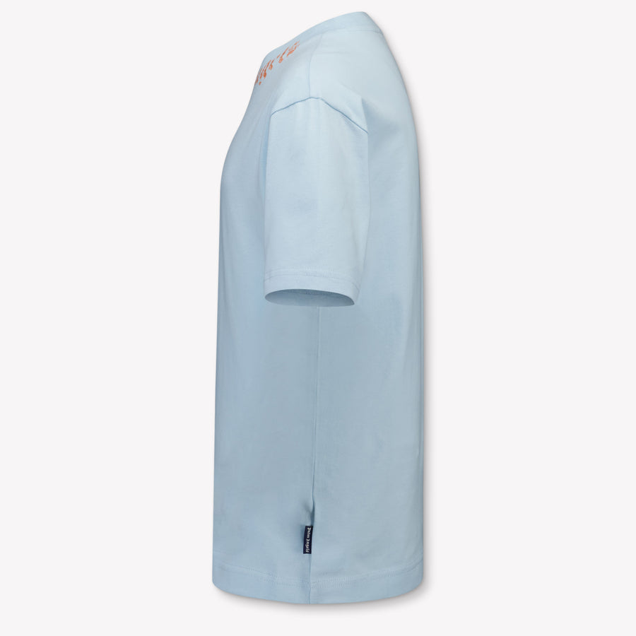 Palm Angels Kinder Jongens T-Shirt In Licht Blauw
