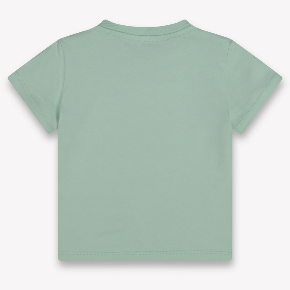 Palm Angels Baby Jongens T-Shirt In Licht Groen