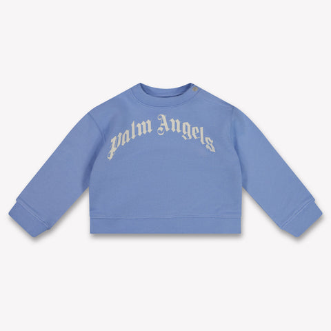 Palm Angels Baby Boys Sweater In Light Blue