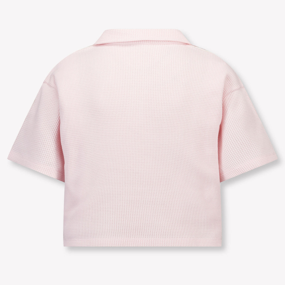Palm Angels Kids Girls Polo In Pink