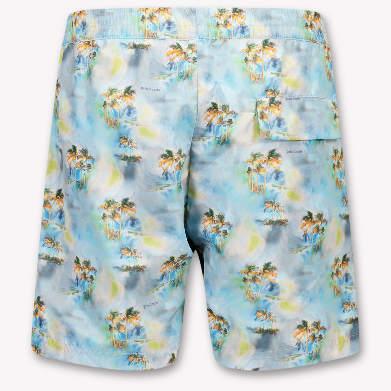 Palm Angels Kids Boys Swimwear In Light Blue