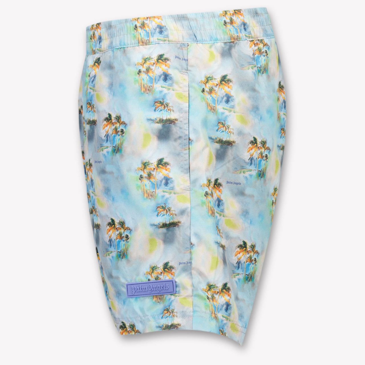 Palm Angels Kids Boys Swimwear In Light Blue