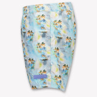Palm Angels Kids Boys Swimwear In Light Blue