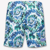 Palm Angels Kids Boys Swimwear In Blue