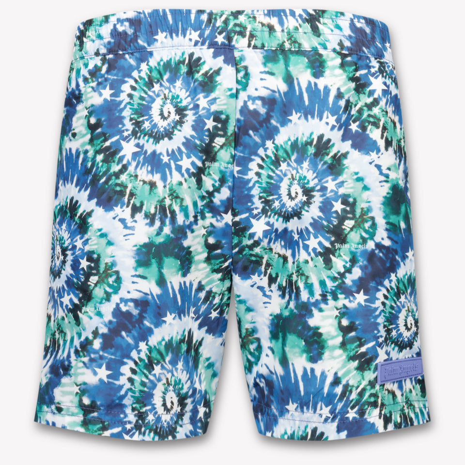 Palm Angels Kids Boys Swimwear In Blue