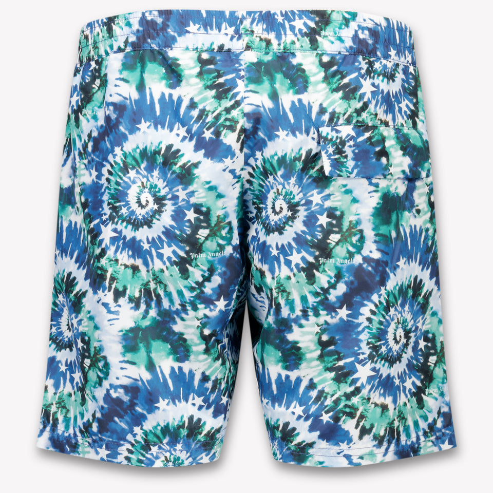 Palm Angels Kids Boys Swimwear In Blue